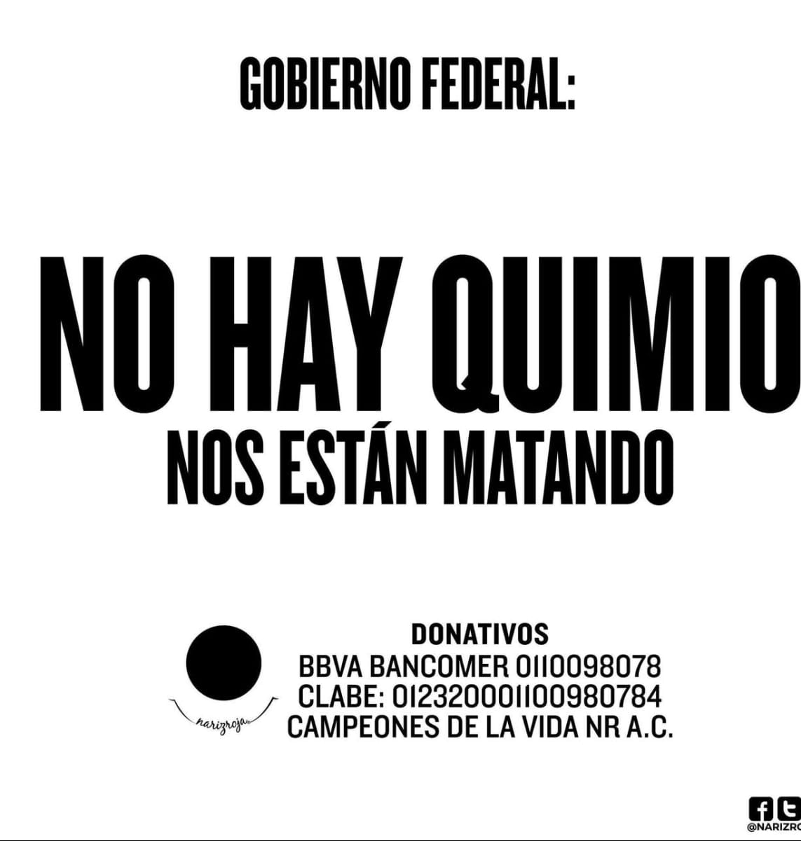 Dan ultimátum por falta de medicinas oncológicas: si no hay respuesta, habrá movilización Dan ultimátum por falta de medicinas oncológicas: si no hay respuesta, habrá movilización