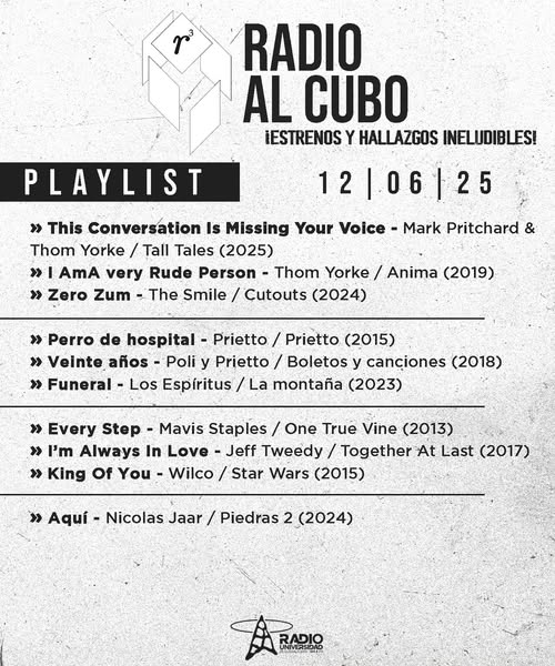 Radio al Cubo - Ju. 12 Jun 2025 Radio al Cubo - Ju. 12 Jun 2025