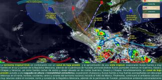 Tormenta tropical Erick afectará la costa de Jalisco y la parte Norte con Zacatecas
