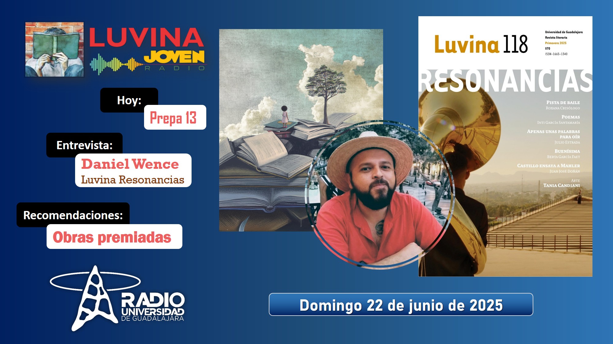 Obras premiadas. Daniel Wence en Luvina Resonancias. Prepa 13. Luvina Joven Radio 22 junio 2025