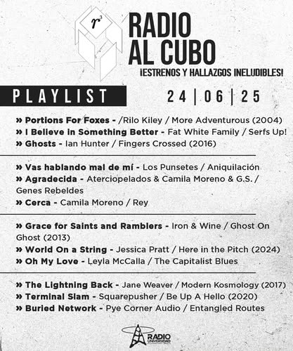 Radio al Cubo - Ma. 24 Jun 2025 Radio al Cubo - Ma. 24 Jun 2025