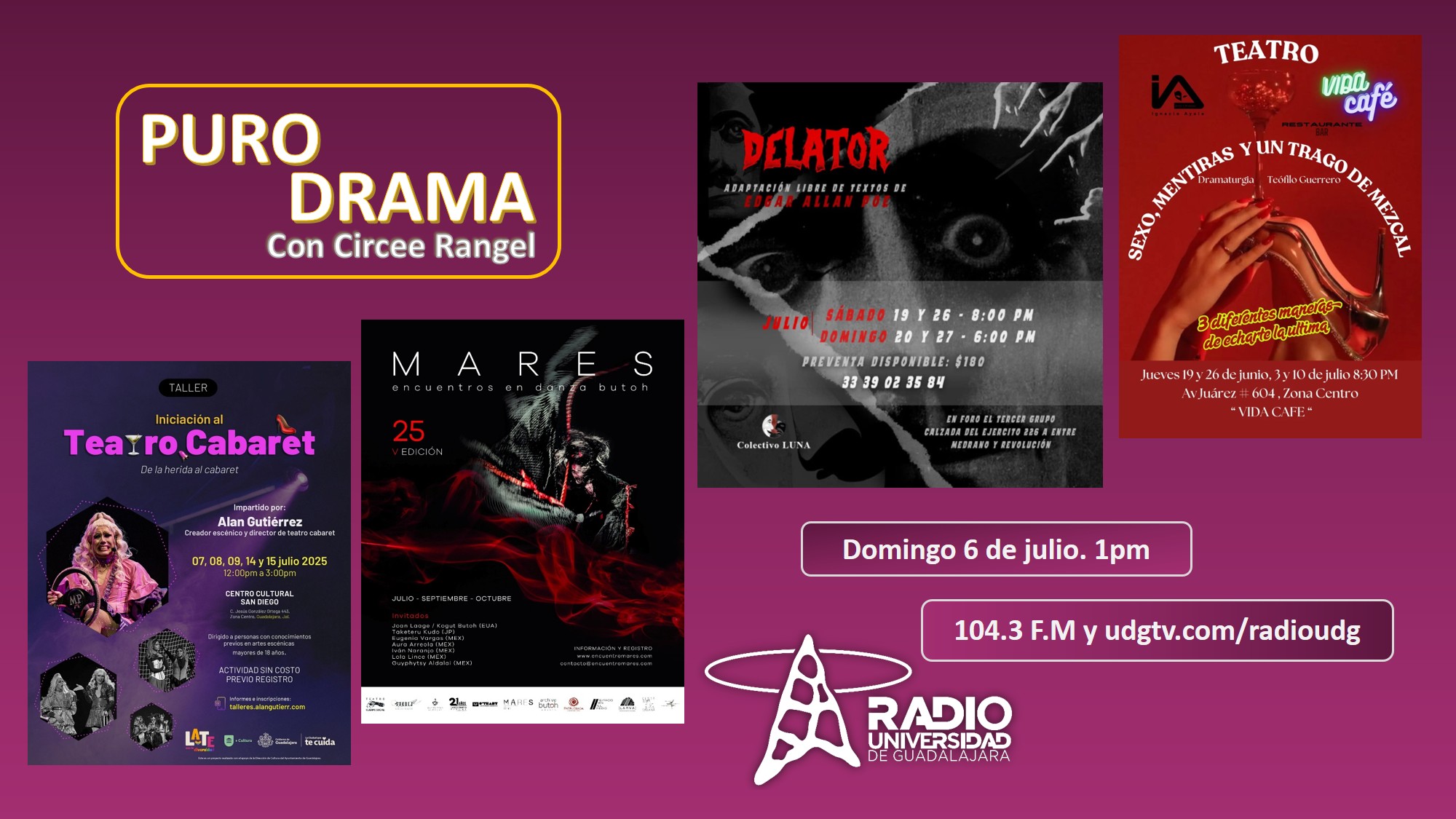 Encuentro Mares. Delator. De la herida al cabaret. Sexo, mentiras y un trago de mezcal. Puro Drama 6 julio 2025 Encuentro Mares. Delator. De la herida al cabaret. Sexo, mentiras y un trago de mezcal. Puro Drama 6 julio 2025