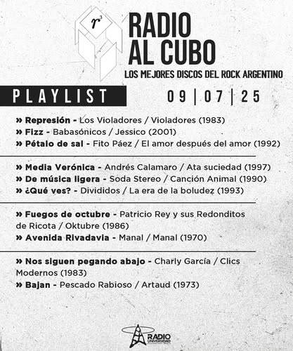 Radio al Cubo - Mi. 09 Jul 2025 Radio al Cubo - Mi. 09 Jul 2025