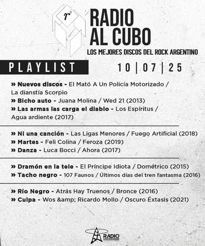 Radio al Cubo - Ju. 10 Jul 2025 Radio al Cubo - Ju. 10 Jul 2025