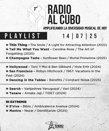 Radio al Cubo - Lu. 14 Jul 2025 Radio al Cubo - Lu. 14 Jul 2025