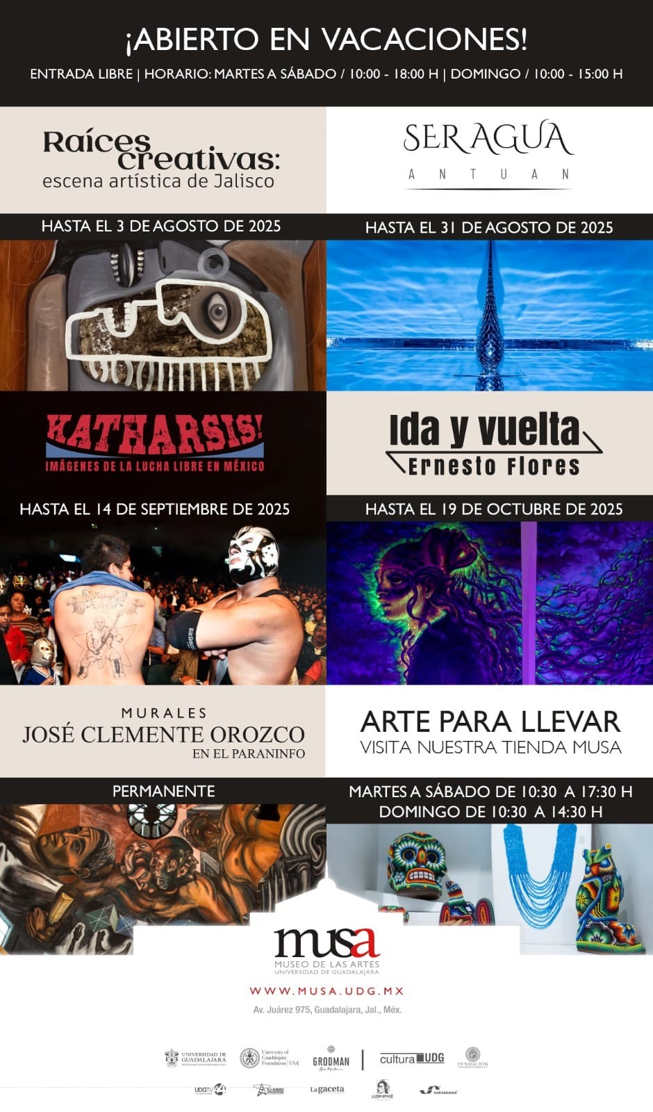 “Raíces creativas”, “Ser agua”, “Ida y vuelta” y “Katharsis!”, las exhibiciones activas en el MUSA “Raíces creativas”, “Ser agua”, “Ida y vuelta” y “Katharsis!”, las exhibiciones activas en el MUSA