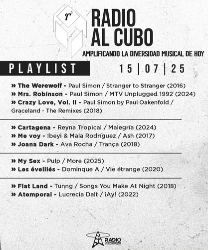 Radio al Cubo - Ma. 15 Jul 2025 Radio al Cubo - Ma. 15 Jul 2025