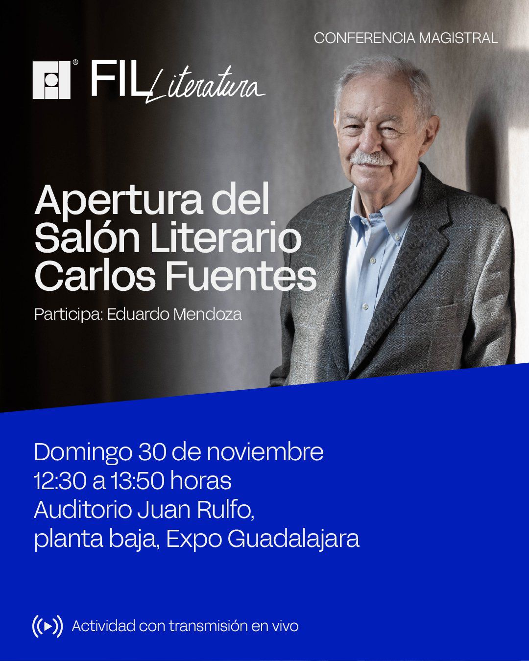 Eduardo Mendoza inaugurará el Salón Literario Carlos Fuentes en la FIL Guadalajara 2025 Eduardo Mendoza inaugurará el Salón Literario Carlos Fuentes en la FIL Guadalajara 2025