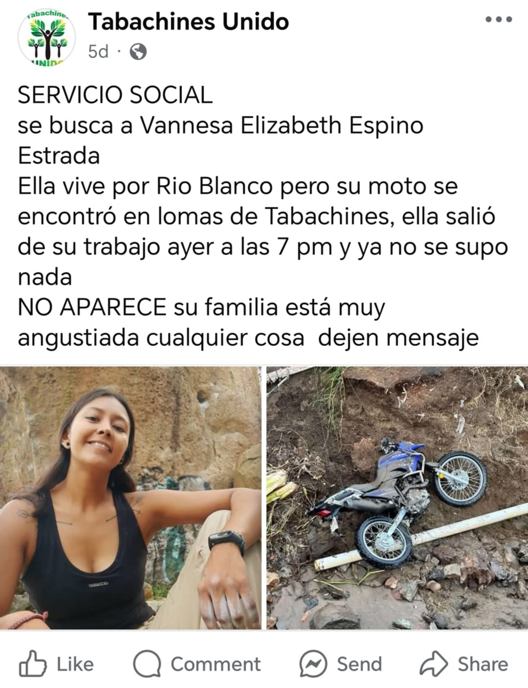 Por lluvias, evalúan frenar búsqueda de Vanessa: la joven que fue arrastrada por la corriente Por lluvias, evalúan frenar búsqueda de Vanessa: la joven que fue arrastrada por la corriente