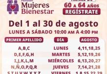 Del 1 al 30 de agosto será el registro a la pensión federal para mujeres de 60 a 64 años