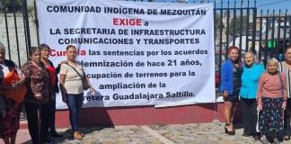 Indígenas de Mezquitán reclaman desacato de la SICT Federal