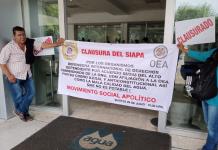 Porque el alza a tarifas del SIAPA “es ilegal”, “clausuran” las oficinas centrales 