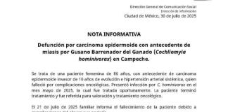 Muere de cáncer paciente infectada por gusano barrenador
