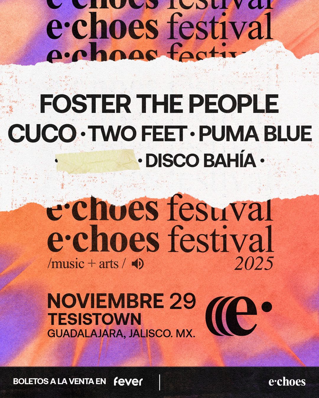 Echoes Festival anuncia su tercera edición con Foster the People como acto principal Echoes Festival anuncia su tercera edición con Foster the People como acto principal