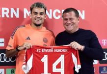 Luis Díaz, muy feliz en su presentación con Bayern Múnich