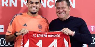 Luis Díaz, muy feliz en su presentación con Bayern Múnich
