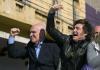 Milei atacado con piedras en acto de campaña en Argentina