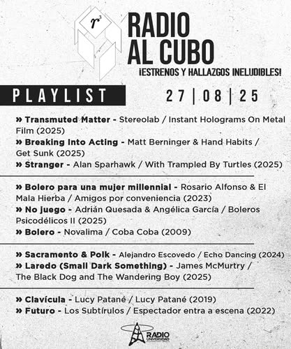 Radio al Cubo - Mi. 27 Ago 2025 Radio al Cubo - Mi. 27 Ago 2025
