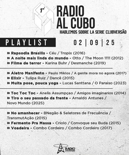Radio al Cubo - Ma. 2 Sep 2025 Radio al Cubo - Ma. 2 Sep 2025
