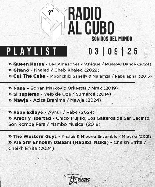 Radio al Cubo - Mi. 3 Sep 2025 Radio al Cubo - Mi. 3 Sep 2025