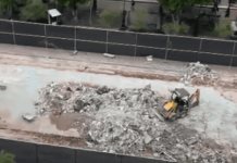 La huella del Mundial ya alcanza al Centro Histórico: derriban la fuente icónica frente al Cabañas