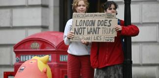 Miles de manifestantes en Londres contra la visita de Trump