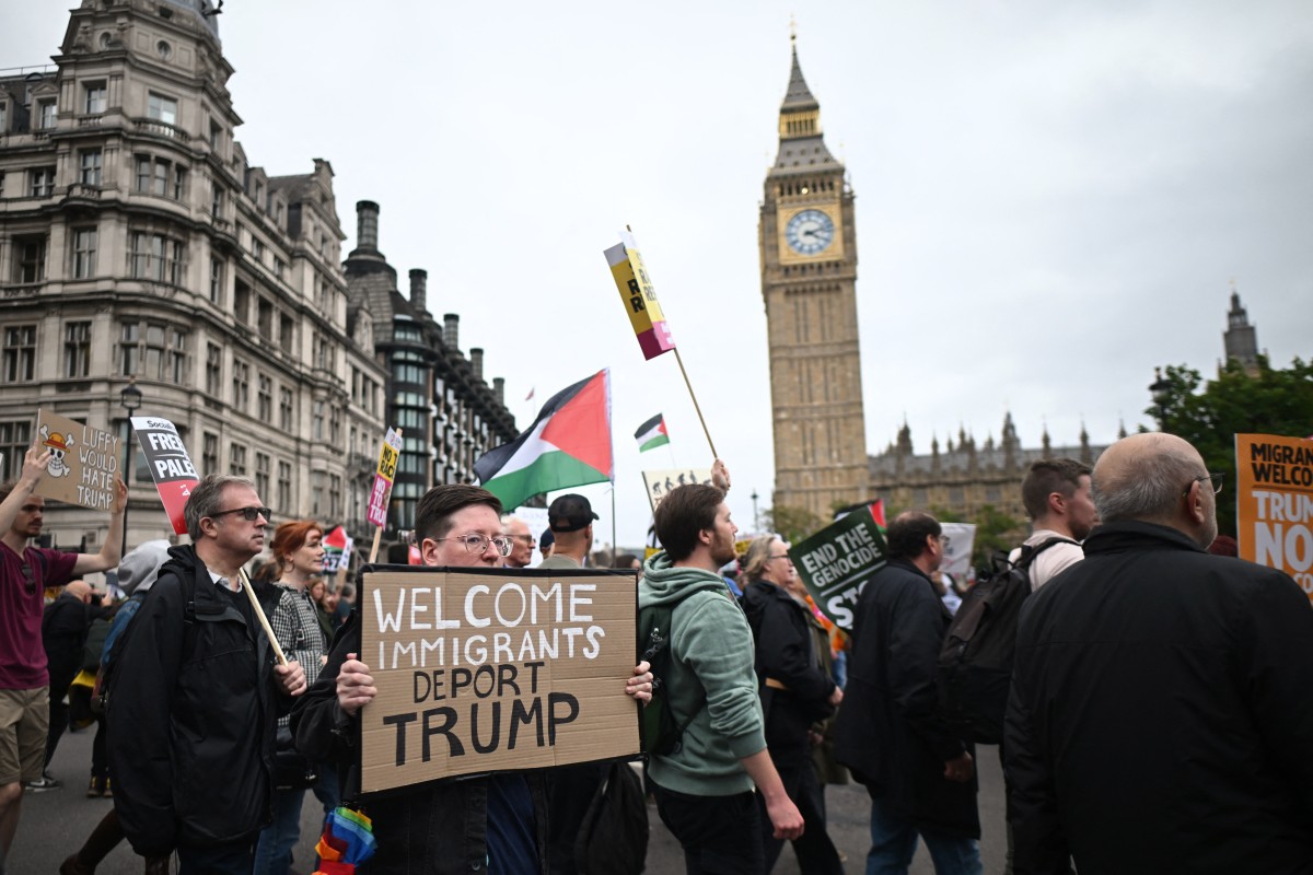Miles de manifestantes en Londres contra la visita de Trump