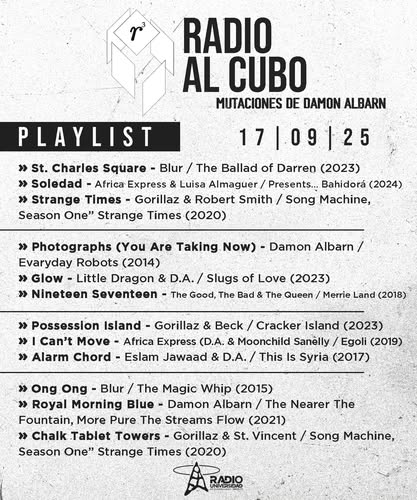 Radio al Cubo  -Mi. 17 Sep 2025