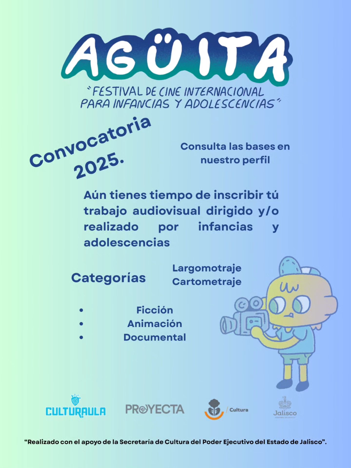 Llega el 1er Festival de Cine Internacional para Infancias y Adolescencias “Agüita” a Guadalajara