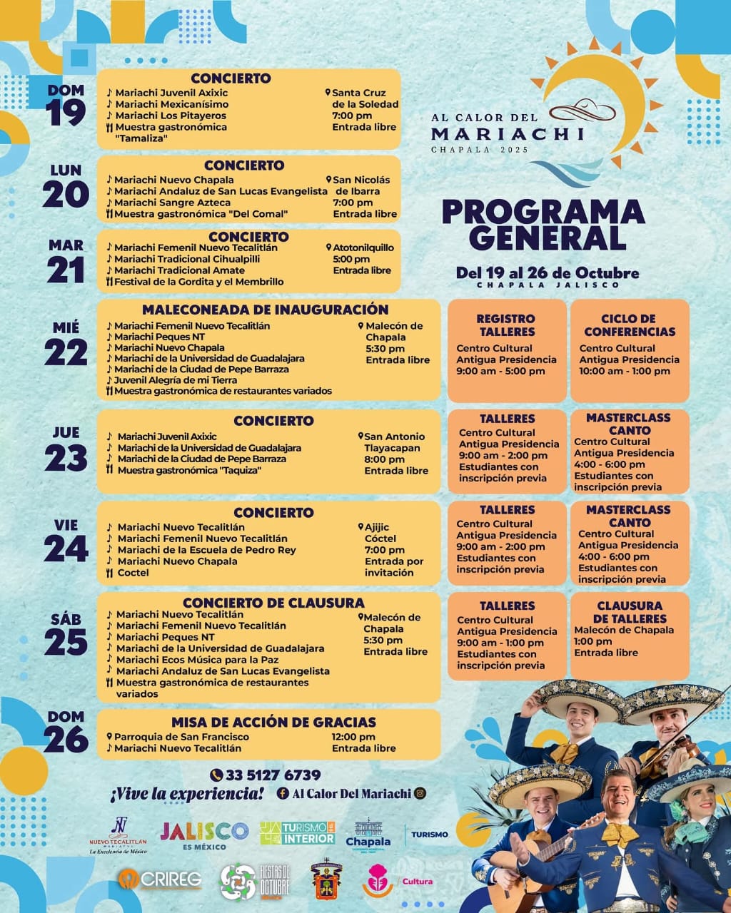 Chapala será sede del festival Al Calor del Mariachi 2025