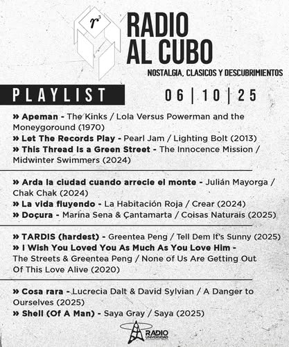 Radio al Cubo - Lu. 06 Oct 2025