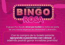 Grupo "Amor por Autlán" organiza el "Bingo Rosa" para recaudar fondos en apoyo a pacientes con cáncer