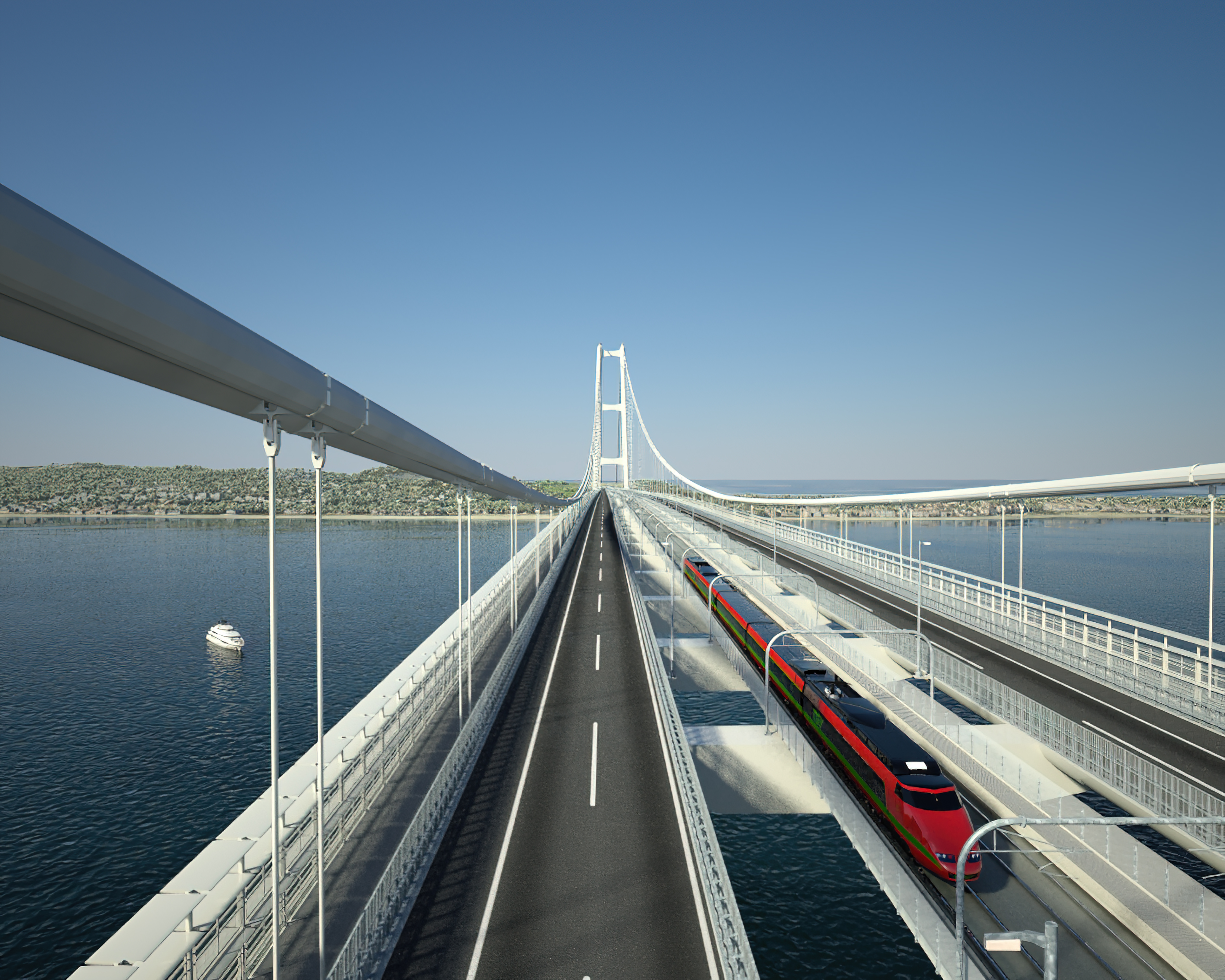 El puente con el tramo colgante más largo del mundo El puente con el tramo colgante más largo del mundo