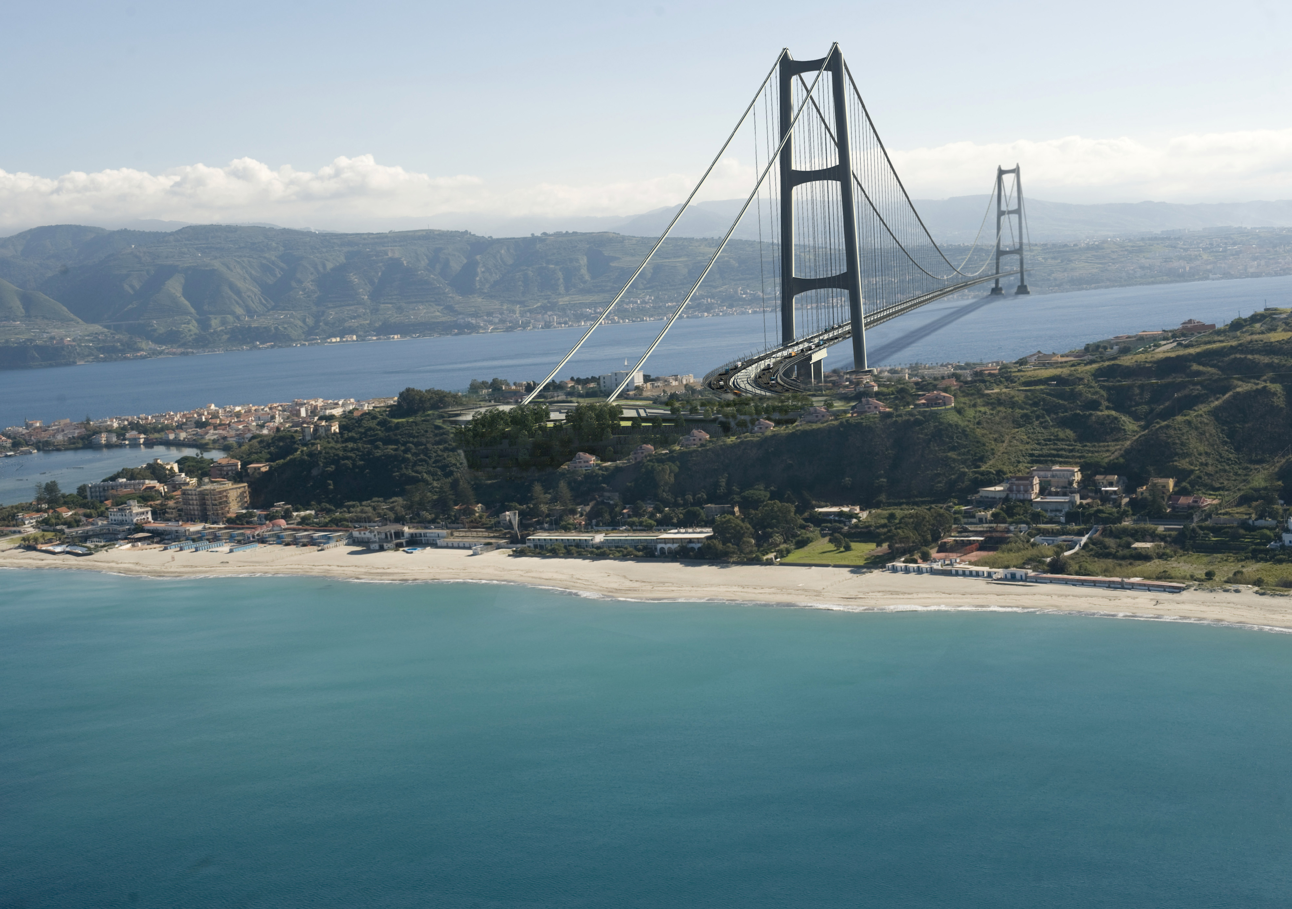 El puente con el tramo colgante más largo del mundo El puente con el tramo colgante más largo del mundo