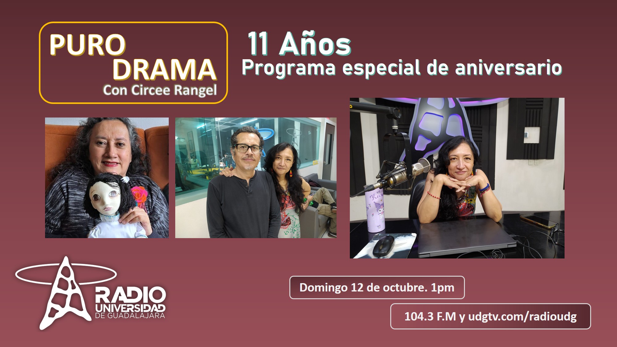 11 años al aire. Programa especial. Puro Drama 12 octubre 2025