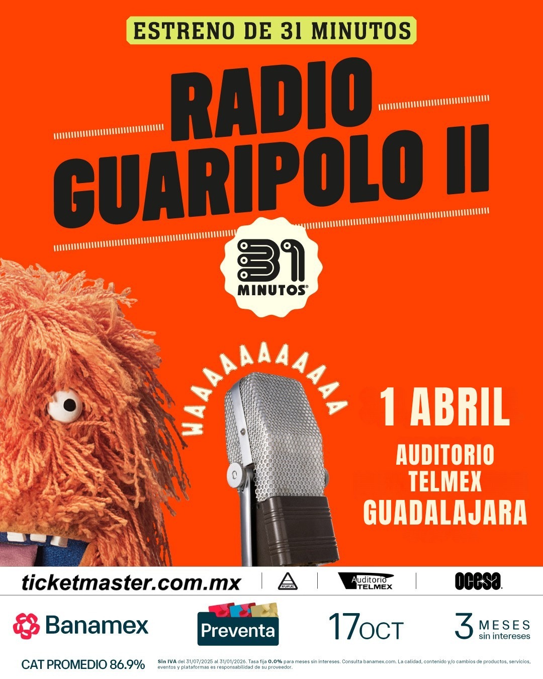 31 Minutos presenta Radio Guaripolo II en el Auditorio Telemex 31 Minutos presenta Radio Guaripolo II en el Auditorio Telemex