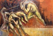 Como un acto de resistencia simbólica crean la exposición “Gaza, desde el río hasta el mar nos matan”