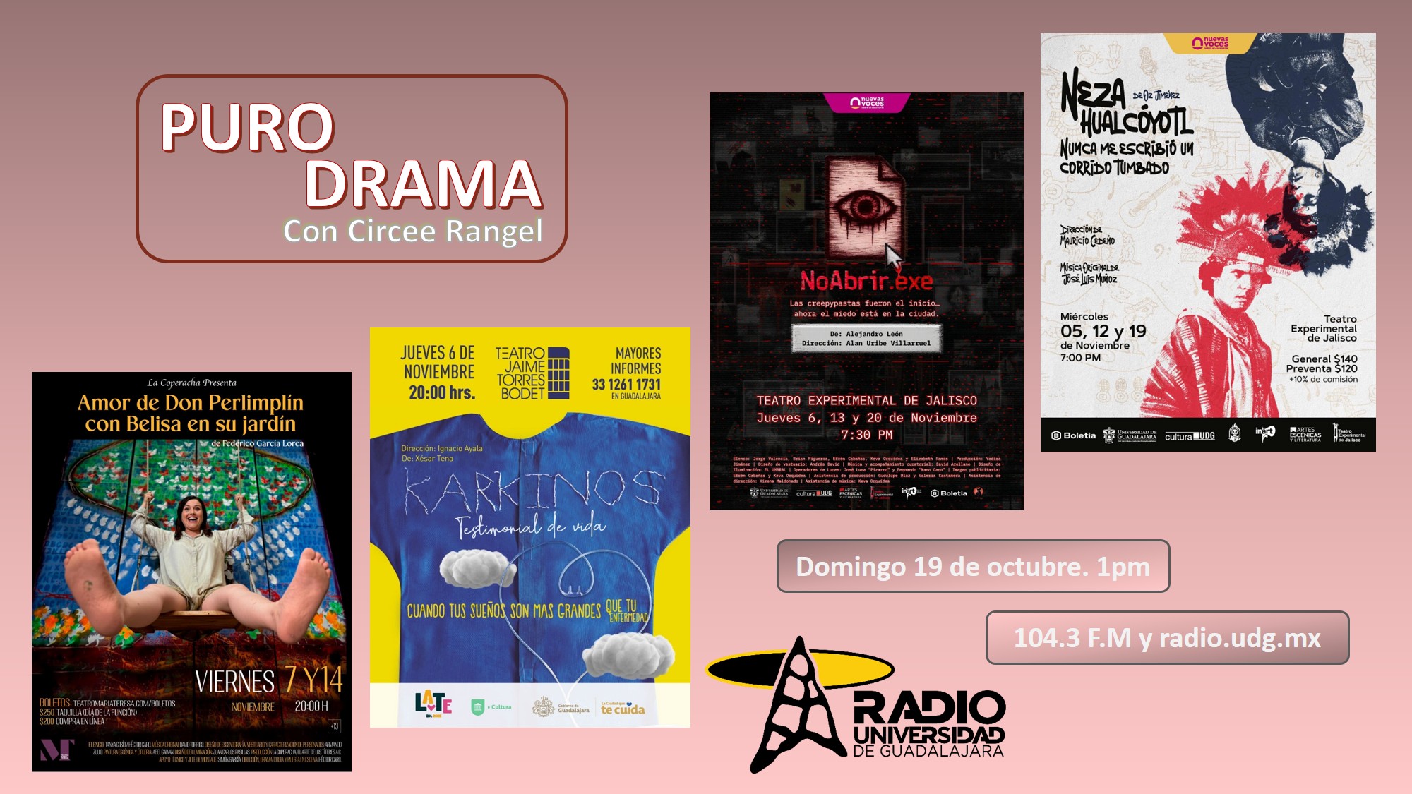 Nezahualcóyotl nunca me escribió... NoAbrir.exe. Amor de Don Perlimolín... Karkinos. Puro Drama 2 noviembre 2025 Nezahualcóyotl nunca me escribió... NoAbrir.exe. Amor de Don Perlimolín... Karkinos. Puro Drama 2 noviembre 2025