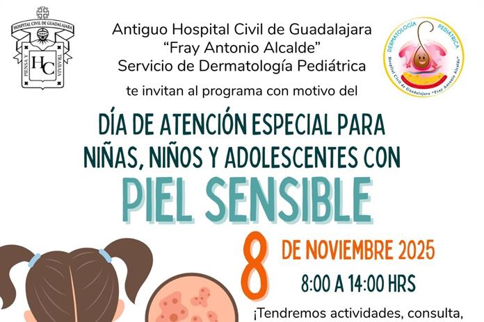 Más de la mitad de niños tienen problemas de piel; Hospital Civil lanza jornada de detección gratuita Más de la mitad de niños tienen problemas de piel; Hospital Civil lanza jornada de detección gratuita