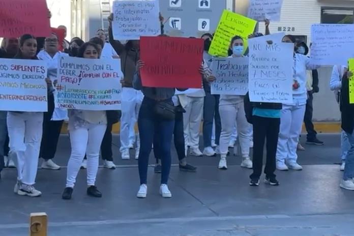 Trabajadores del ISSSTE se manifiestan; les dejaron de pagar porque ya no hay presupuesto Trabajadores del ISSSTE se manifiestan; les dejaron de pagar porque ya no hay presupuesto