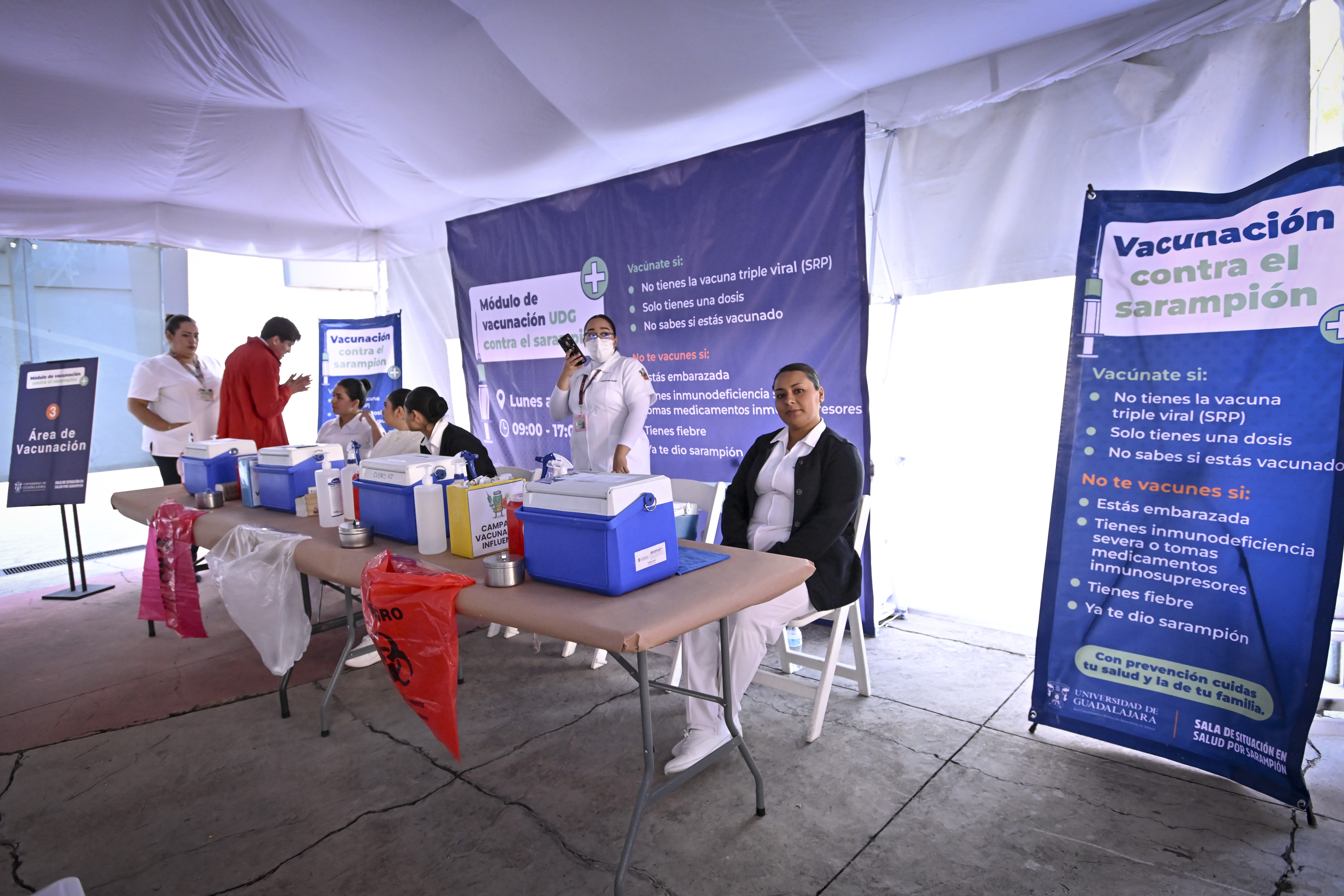 Módulos de vacunación vs sarampión están abiertos a todo el público: Karla Planter