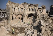 Los palestinos aprovechan la tregua en Gaza para restaurar un monumento histórico dañado