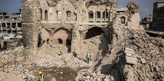 Los palestinos aprovechan la tregua en Gaza para restaurar un monumento histórico dañado