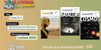 Luvinas 2025. Michelle Loretto, ganadora Concurso Luvina Joven. Prepas 5 y 3. Luvina Joven Radio 16 noviembre 2025 Luvinas 2025. Michelle Loretto, ganadora Concurso Luvina Joven. Prepas 5 y 3. Luvina Joven Radio 16 noviembre 2025