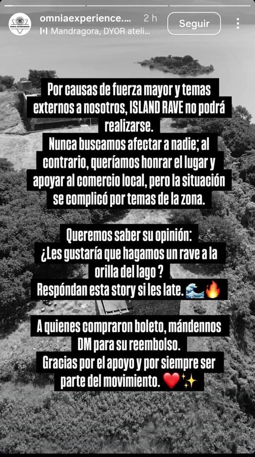 Cancelan “Island Rave” tras conflicto con comunidad indígena de Mezcala; organizadores buscan reubicación Cancelan “Island Rave” tras conflicto con comunidad indígena de Mezcala; organizadores buscan reubicación