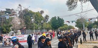 Ante alta incidencia en violencia machista, mujeres protestan frente al Centro de Justicia