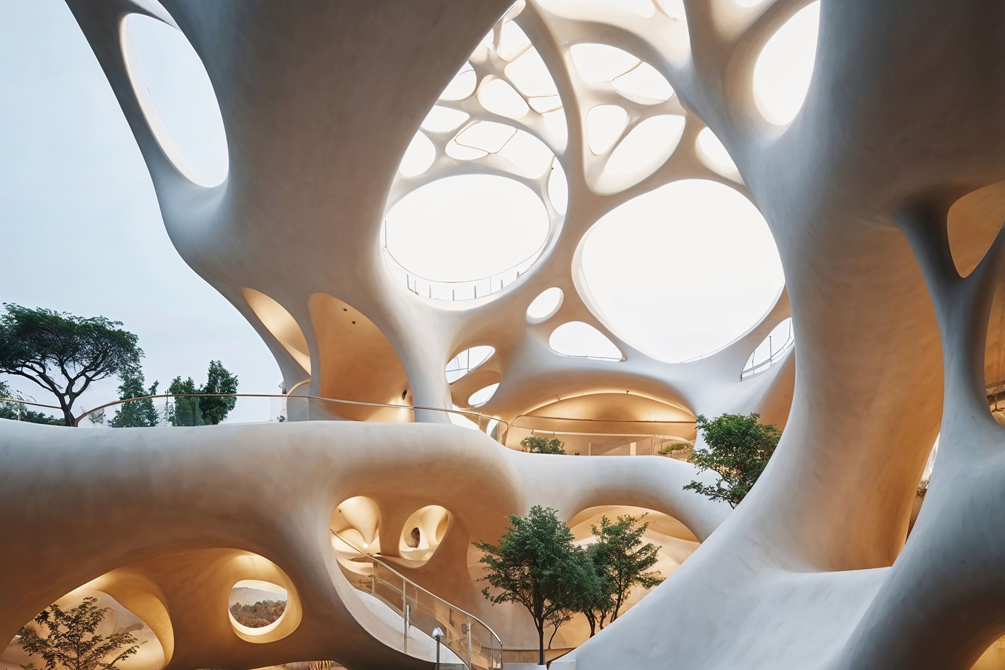 Edificios y ciudades inspiradas en árboles y bosques