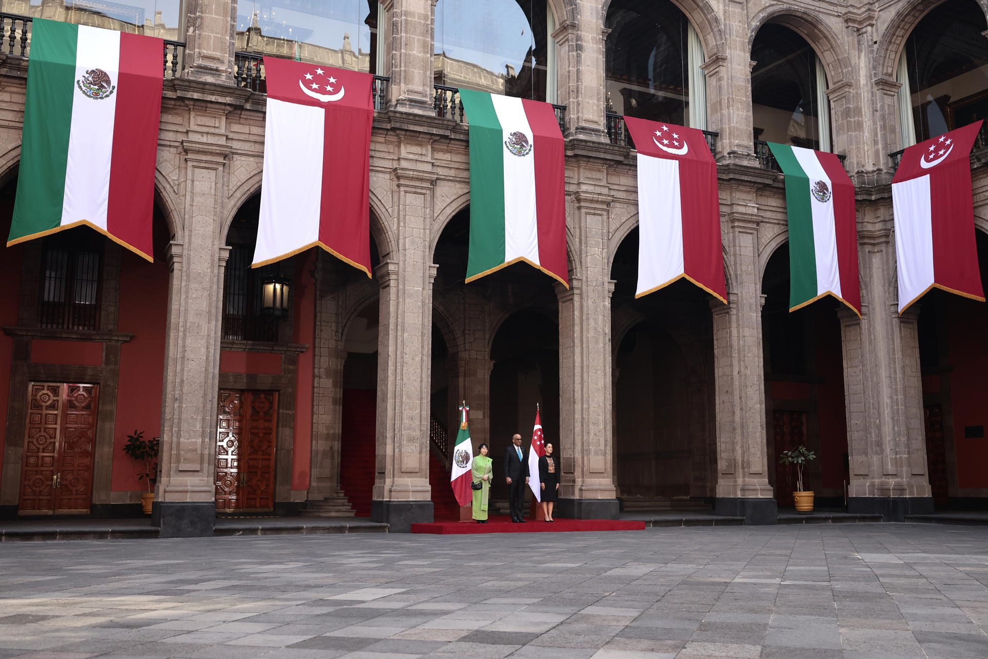 Sheinbaum recibe al presidente de Singapur para atraer más inversión del sudeste asiático