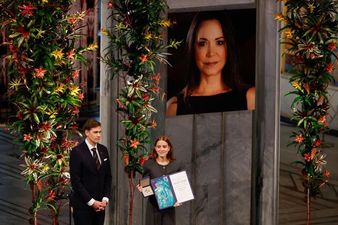 Camino a Oslo, Machado llama a los venezolanos a luchar por la libertad Camino a Oslo, Machado llama a los venezolanos a luchar por la libertad