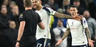 Cristian Romero es acusado por la FA por su actitud tras ser expulsado